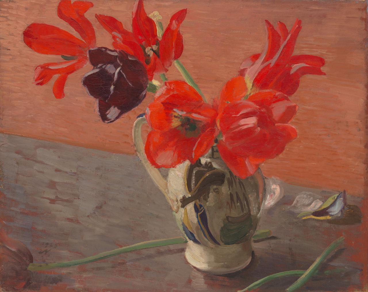 Red Flowers Composition
